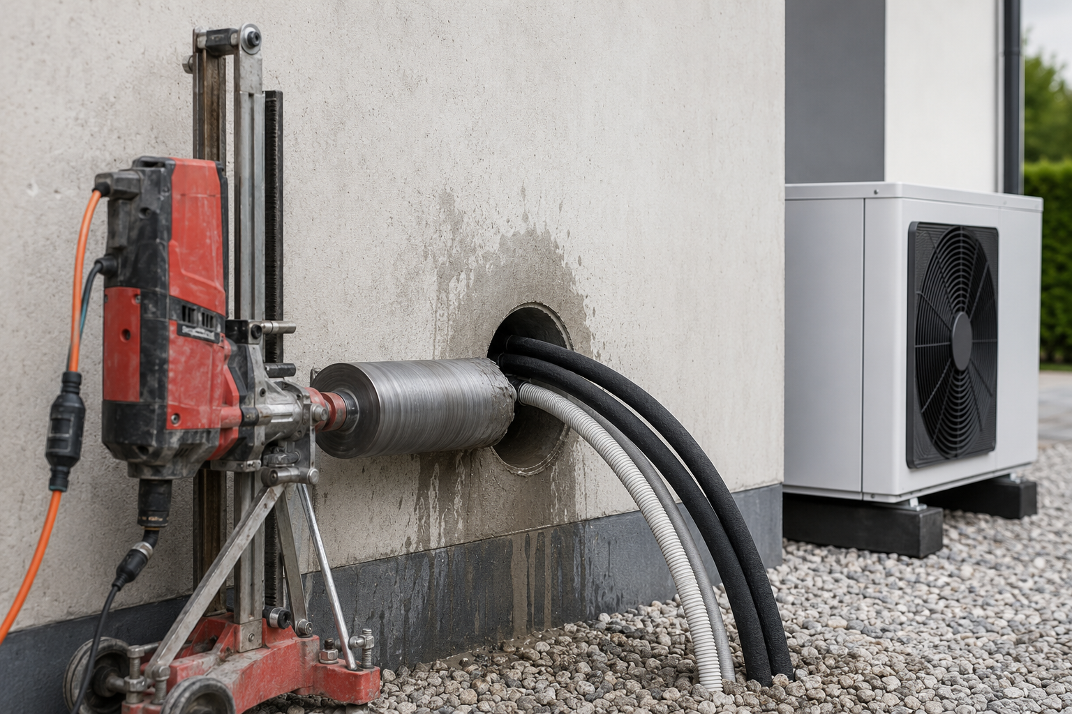 Kernbohrung für Wärmepumpen